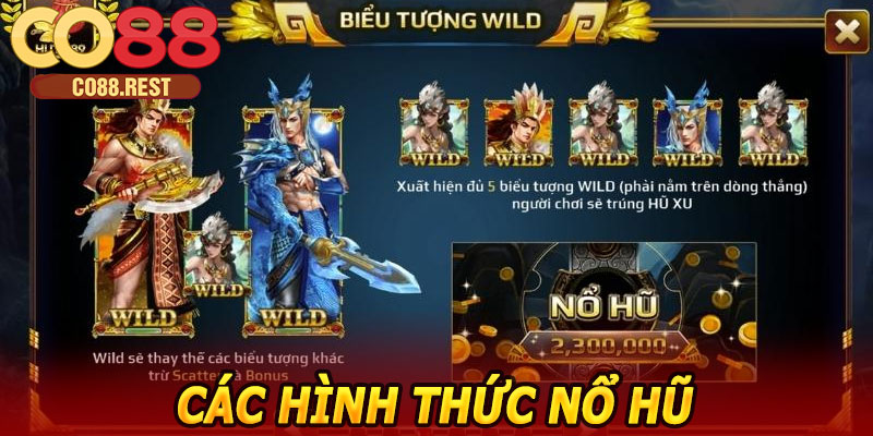 Các hình thức Nổ Hũ Sơn Tinh Thủy Tinh CO88